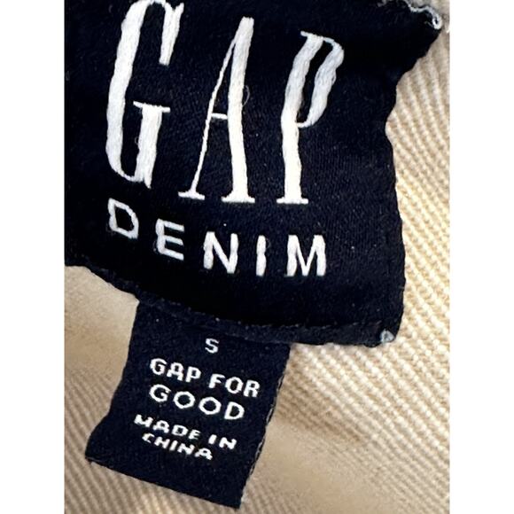 Gap Unisex Jean Jacket Cream Denim Icon Small 1990’s Vintage Y2K Casual Designer - Picture 6 of 8